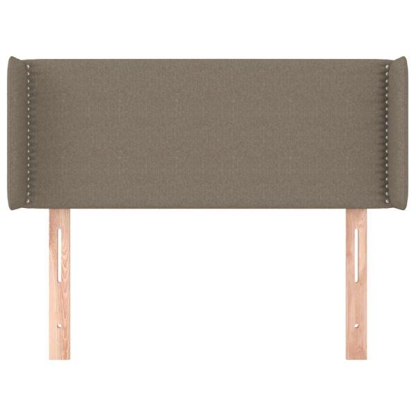 Kopfteil mit Ohren Taupe 93x16x78/88 cm Stoff