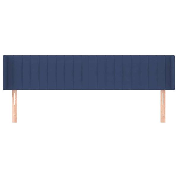 Kopfteil mit Ohren Blau 183x16x78/88 cm Stoff