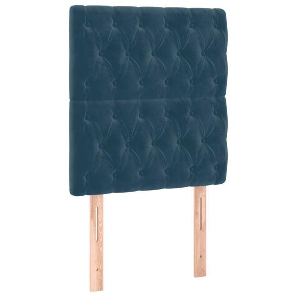 Boxspringbett mit Matratze Dunkelblau 80x200 cm Samt