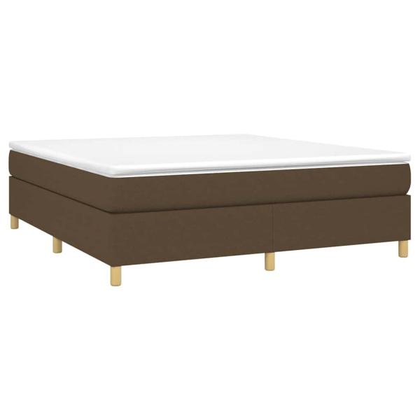 Boxspringbett mit Matratze Dunkelbraun 160x200 cm Stoff