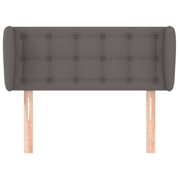 Kopfteil mit Ohren Grau 83x23x78/88 cm Kunstleder