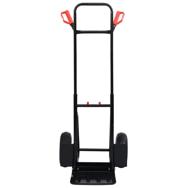 Teleskop-Sackkarre 200 kg Schwarz und Rot