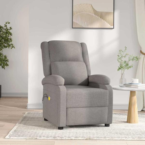 ARDEBO.de - Massagesessel Elektrisch Taupe Stoff