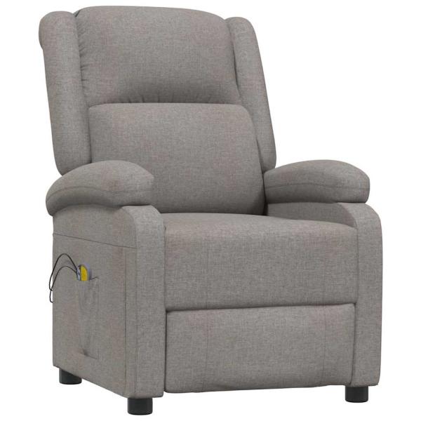 Massagesessel Elektrisch Taupe Stoff