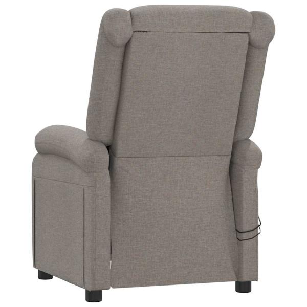 Massagesessel Elektrisch Taupe Stoff