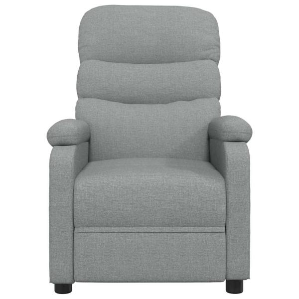 Massagesessel Elektrisch Hellgrau Stoff