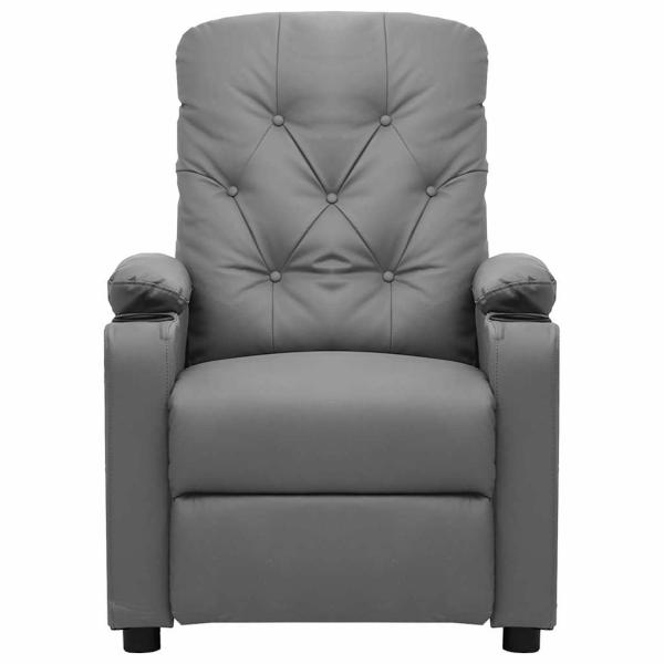 Massagesessel Grau Kunstleder