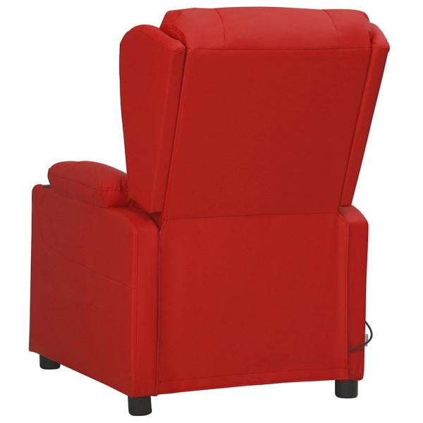 Massagesessel Weinrot Kunstleder