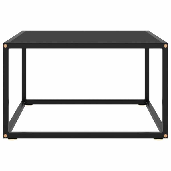 Couchtisch Schwarz mit Schwarzem Glas 60x60x35 cm