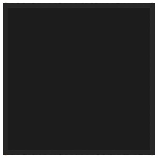 Couchtisch Schwarz mit Schwarzem Glas 60x60x35 cm