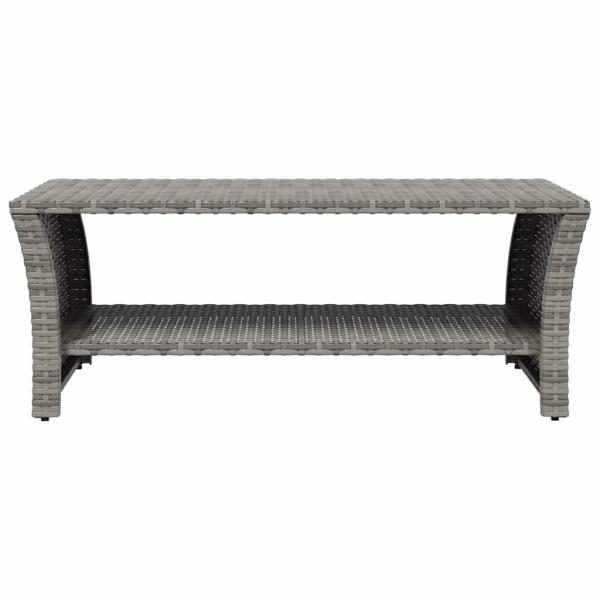 Couchtisch Grau 100x50x40 cm Poly Rattan