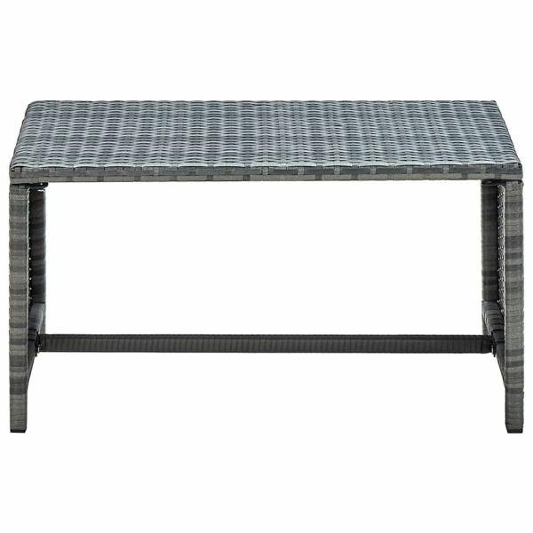 Couchtisch Anthrazit 70x40x38 cm Poly Rattan