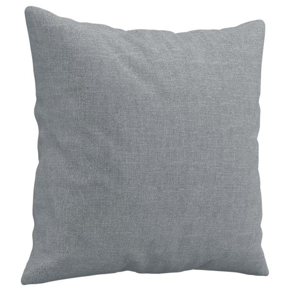 2-Sitzer-Sofa mit Zierkissen Hellgrau 140 cm Stoff