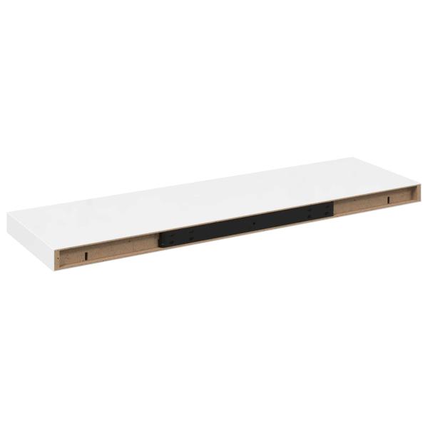 Schweberegal Hochglanz-Weiß 80x23,5x3,8 cm MDF