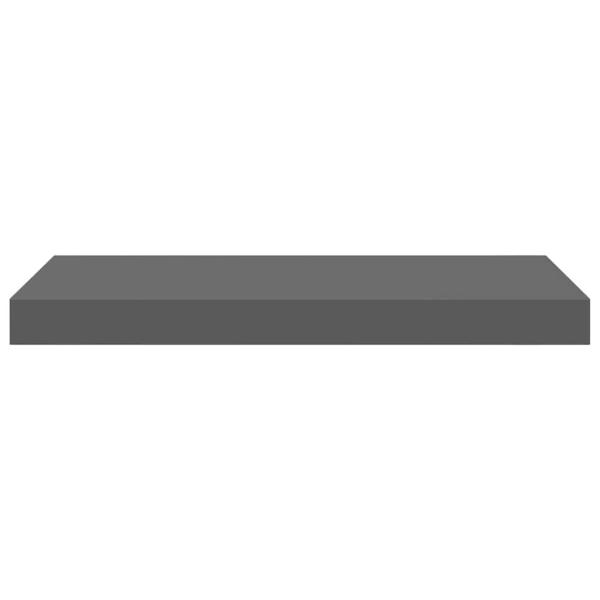 Schweberegal Hochglanz-Grau 50x23,5x3,8 cm MDF