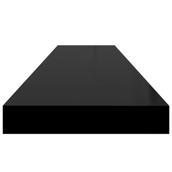 Schweberegal Schwarz 120x23,5x3,8 cm MDF