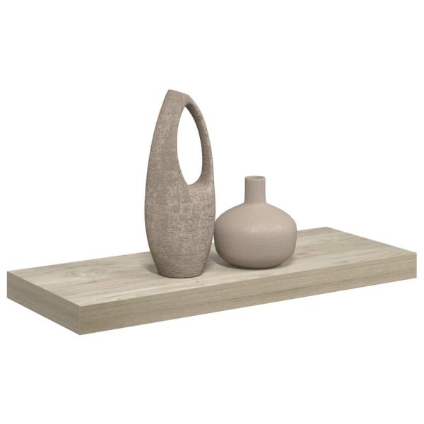 Schwebendes Wandregal Eichefarben 60x23,5x3,8 cm MDF