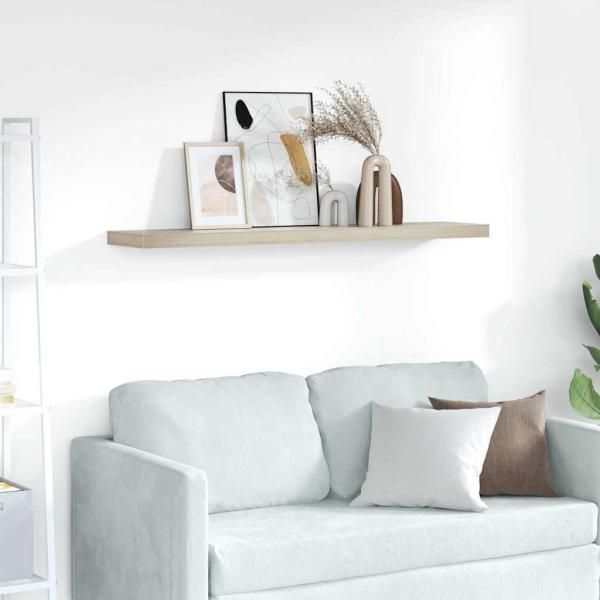 ARDEBO.de - Schweberegal Eichen-Optik 120x23,5x3,8 cm MDF