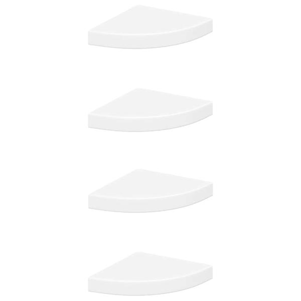 Eck-Schweberegale 4 Stk. Wei? 25x25x3,8 cm MDF