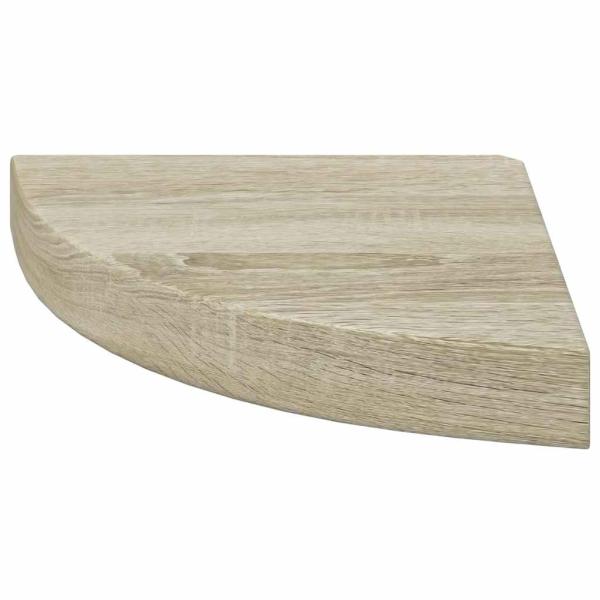 Eck-Schweberegale 4 Stk. Eichen-Optik 25x25x3,8 cm MDF
