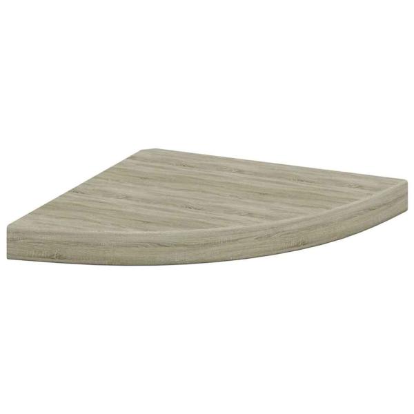 Eck-Schweberegal Eichen-Optik 35x35x3,8 cm MDF