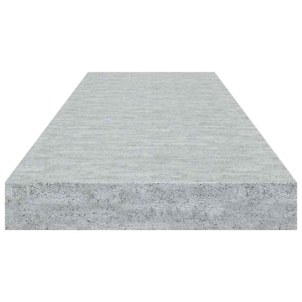 Schweberegale 2 Stk. Betongrau 80x23,5x3,8 cm MDF