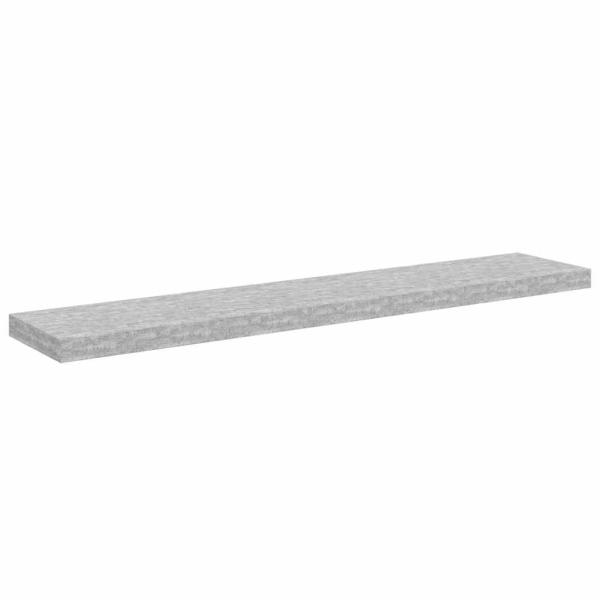 Schweberegale 4 Stk. Betongrau 120x23,5x3,8 cm MDF