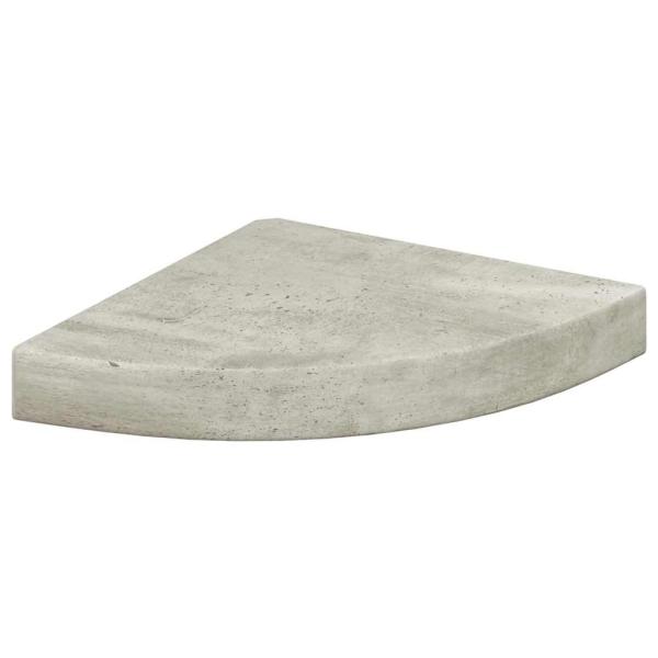 Eck-Schweberegale 2 Stk. Betongrau 25x25x3,8 cm MDF