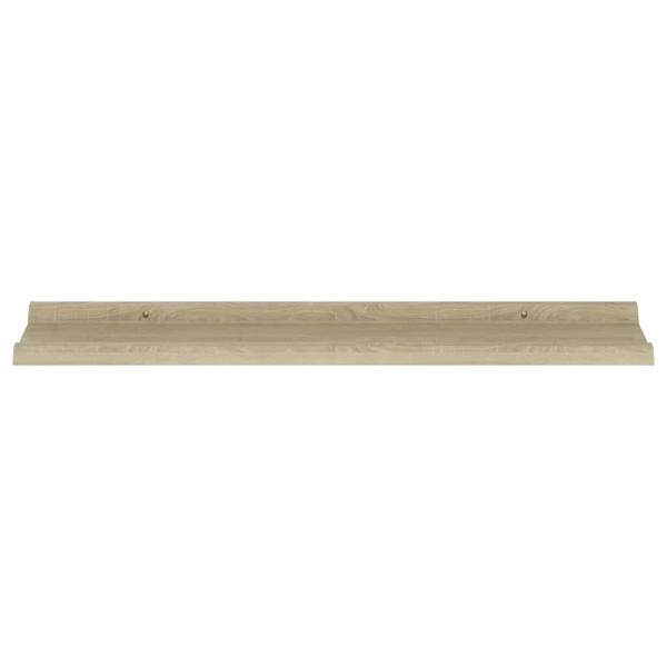 Wandregale 2 Stk. Sonoma-Eiche 80 x 9 x 3 cm
