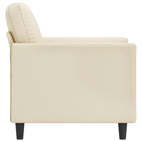 Sessel Creme 60 cm Kunstleder