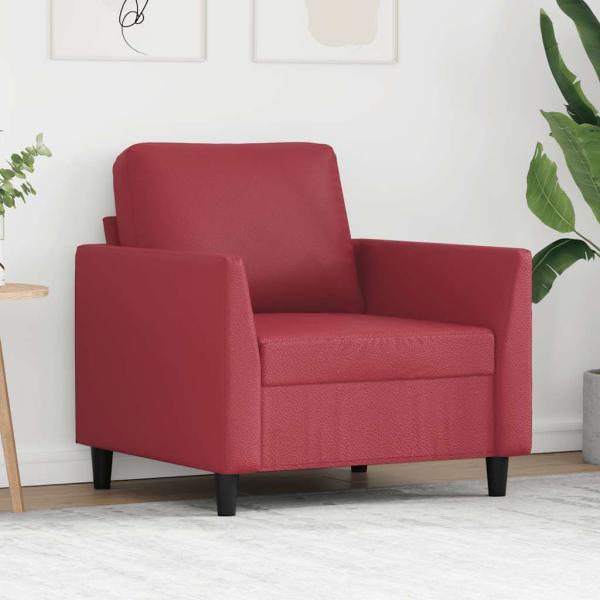 ARDEBO.de - Sessel Weinrot 60 cm Kunstleder