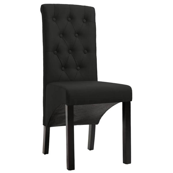Esszimmerstühle 6 Stk. Schwarz Stoff