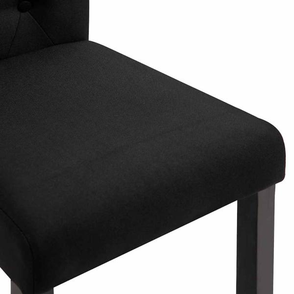 Esszimmerstühle 6 Stk. Schwarz Stoff