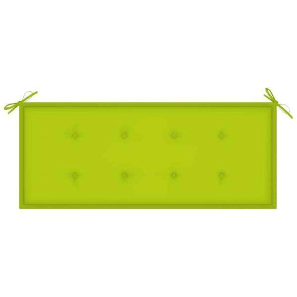 Klappbare Gartenbank mit Auflage 118 cm Bambus