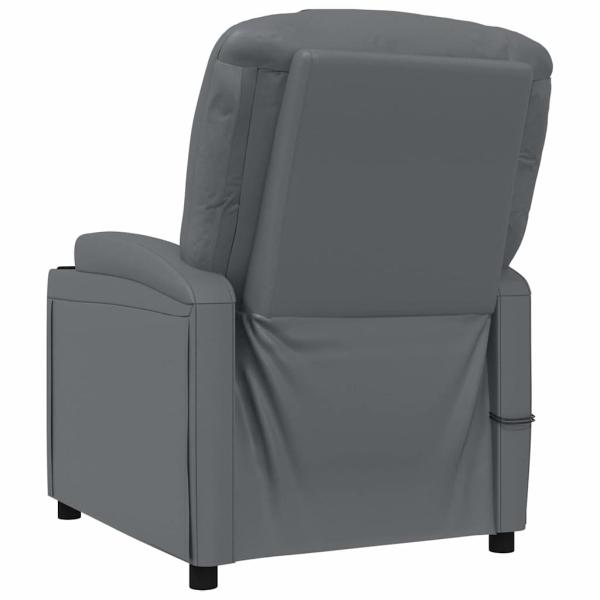 Massagesessel Elektrisch Anthrazit Kunstleder
