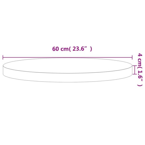 Tischplatte Ø60x4 cm Rund Massivholz Buche