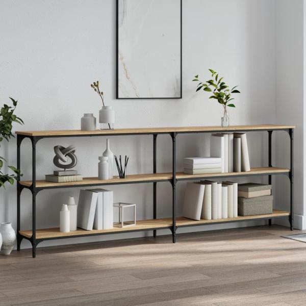 ARDEBO.de - Konsolentisch Sonoma-Eiche 200 x 29 x 75 cm Holzwerkstoff