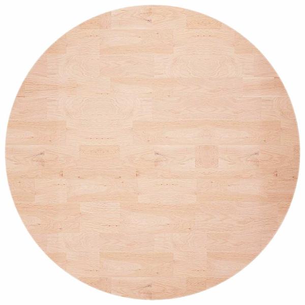 Runde Tischplatte Ø80x1,5 cm Unbehandeltes Massivholz Eiche