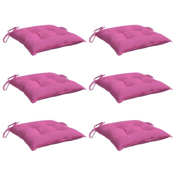 Stuhlkissen 6 Stk. Rosa 50x50x7 cm Oxford-Gewebe