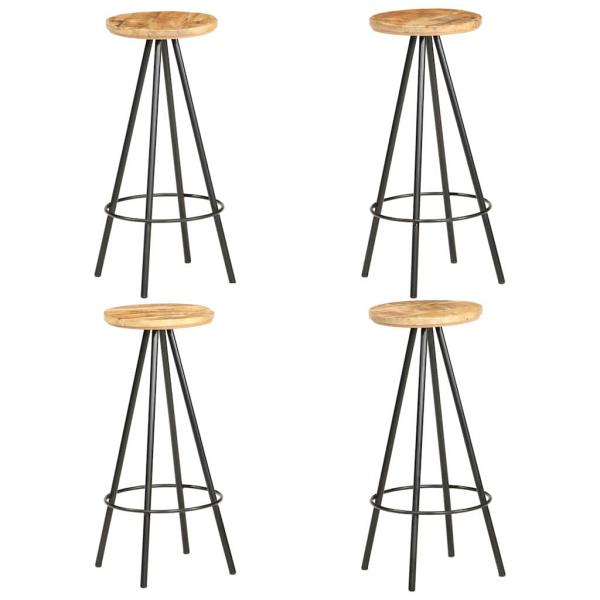 ARDEBO.de - Barhocker 4 Stk. Raues Mangoholz