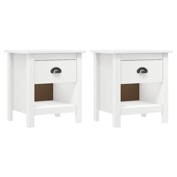 Nachttische 2 Stk. Hill 46x35x49,5 cm Massivholz Kiefer