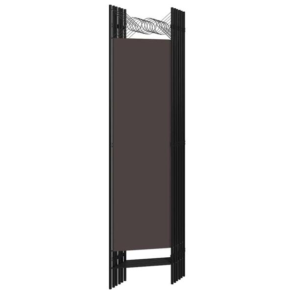 6-tlg. Raumteiler Braun 240 x 180 cm
