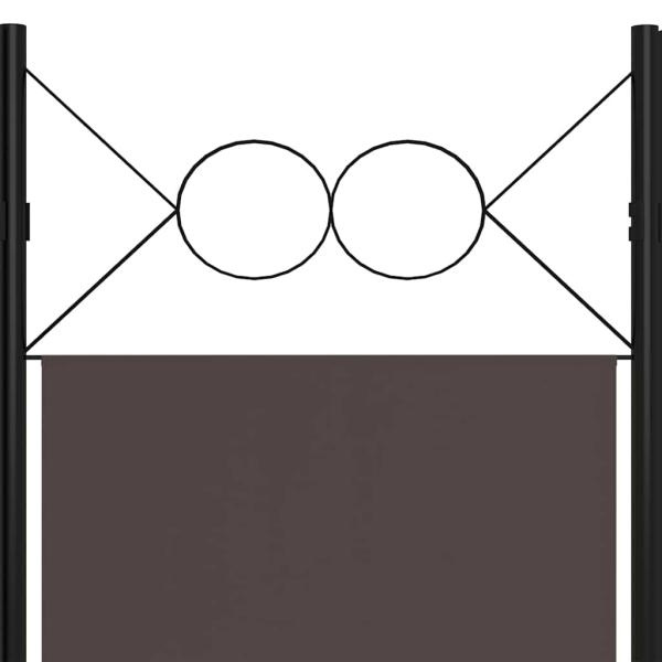 6-tlg. Raumteiler Braun 240 x 180 cm