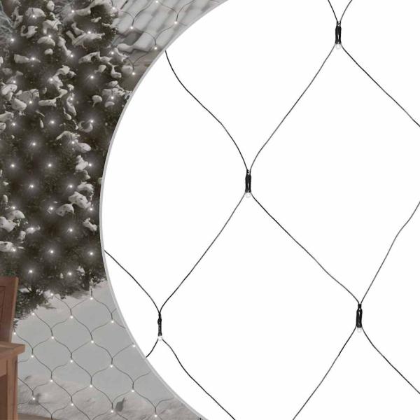 ARDEBO.de - Weihnachts-Lichternetz 4x4 m 544 LED Kaltweiß Indoor Outdoor