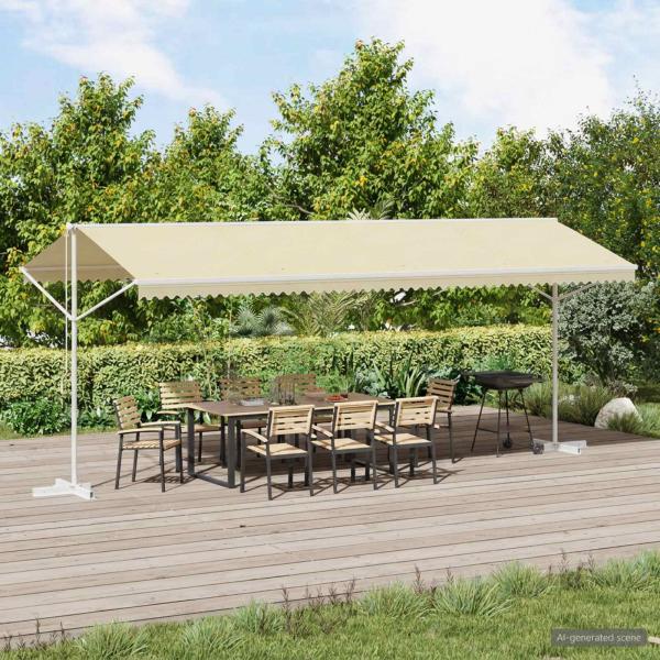 ARDEBO.de - Freistehende Markise 600x300 cm Creme