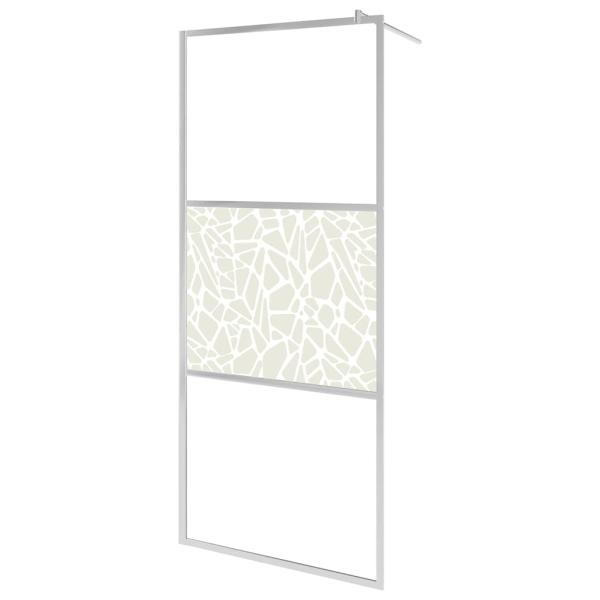 Duschwand f?r Begehbare Dusche ESG-Glas Steindesign 100x195 cm