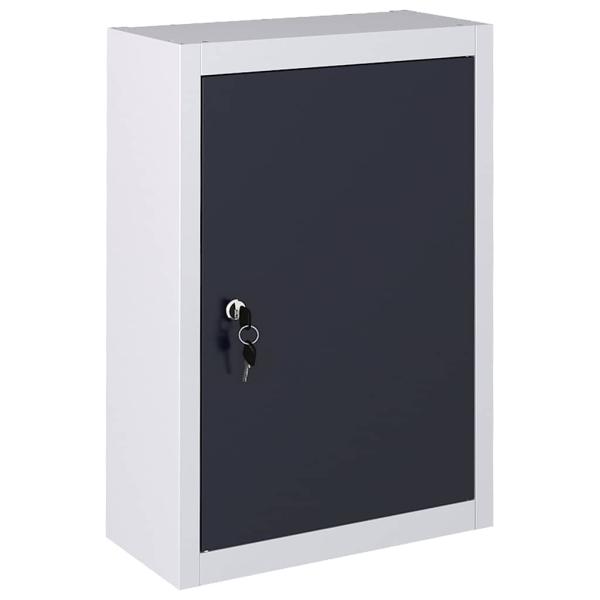 ARDEBO.de - Wand-Werkzeugschrank Industriedesign Metall Grau und Schwarz