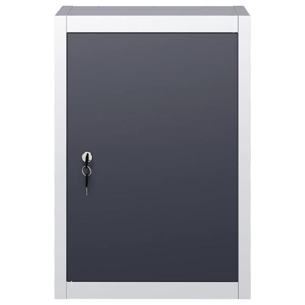 Wand-Werkzeugschrank Industriedesign Metall Grau und Schwarz