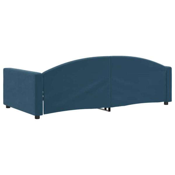 Tagesbett Blau 100x200 cm Samt