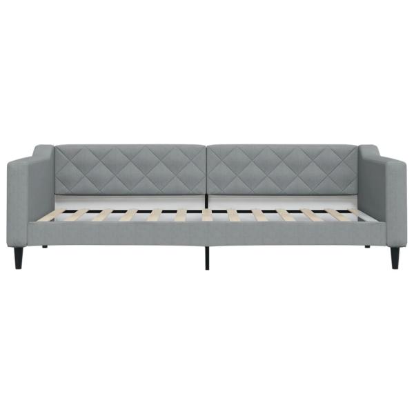 Tagesbett Hellgrau 90x200 cm Stoff